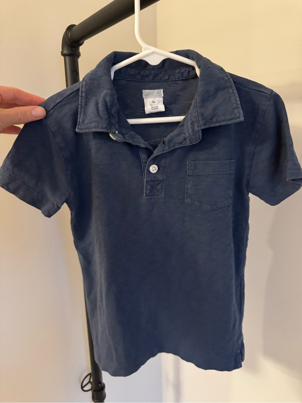 Crewcuts Boys Navy Blue Short-Sleeve Polo